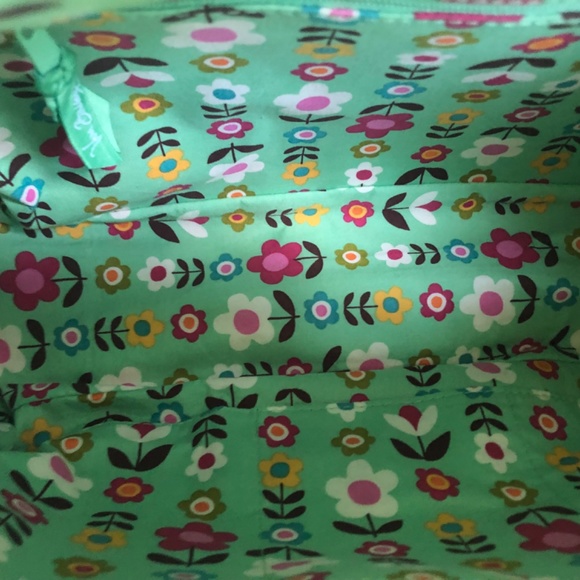 Sale New Vera Bradley Mint Floral Paisley Design Satchel Handbag - Picture 5 of 9